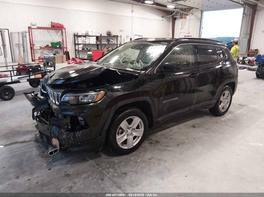 Vin: 3c4njcbb0nt224950, lot: 45633290, jeep compass latitude fwd 20222