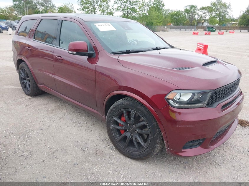 Vin: 1c4sdjgj6jc100301, lot: 45633380, dodge durango srt awd 2018 img_1