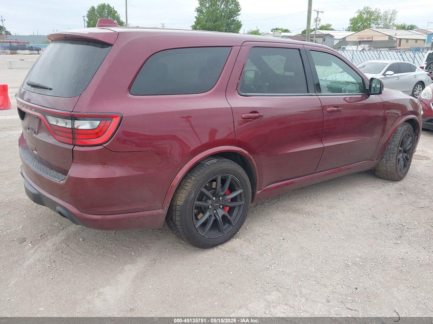 Vin: 1c4sdjgj6jc100301, lot: 45633380, dodge durango srt awd 20184