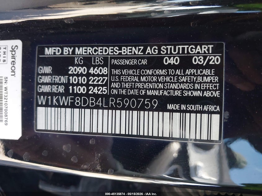 2020 MERCEDES-BENZ C 300 — Photo 9