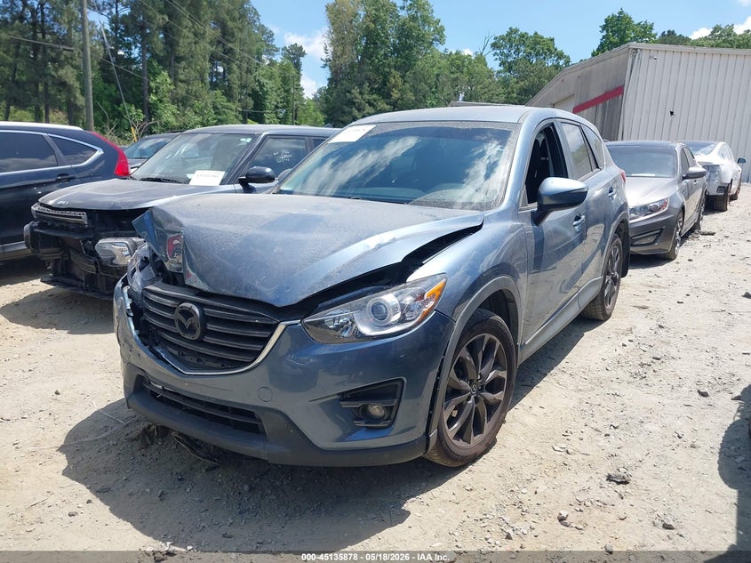 Vin: jm3ke2dy2g0879038, lot: 45633507, mazda cx-5 grand touring 20162