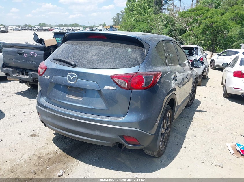 Vin: jm3ke2dy2g0879038, lot: 45633507, mazda cx-5 grand touring 20164