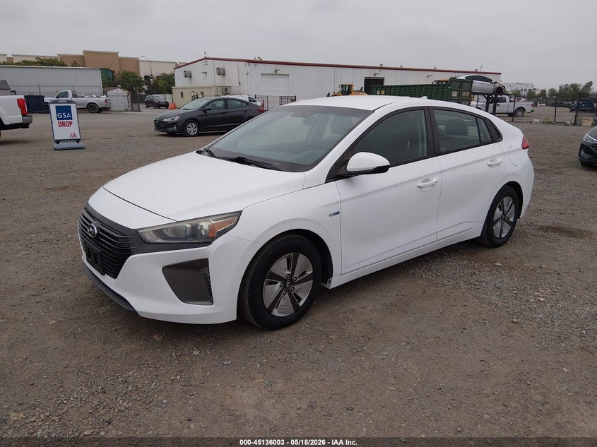 Vin: kmhc65lc1ku107953, lot: 45633632, hyundai ioniq hybrid blue 20192