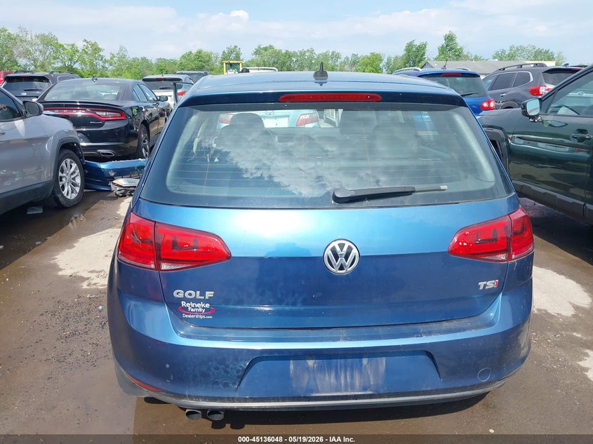 2015 Volkswagen Golf Tsi S 4-Door VIN: 3VW217AU3FM056324 Lot: 45136048