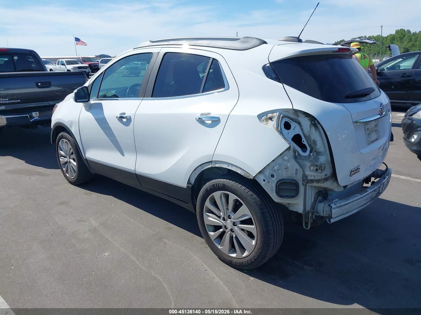 Vin: kl4cjasb8hb073822, lot: 45633769, buick encore preferred 20173