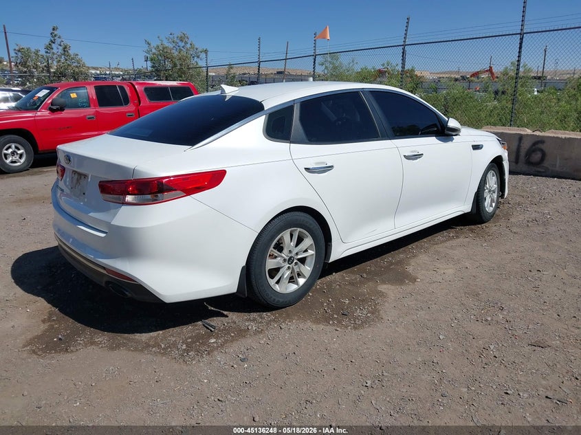 Vin: knagt4l32h5137813, lot: 45633877, kia optima lx 20174