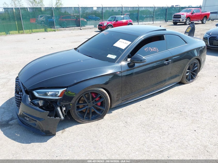 Vin: waur4af51ja033828, lot: 45633912, audi s5 3.0t premium plus 20182
