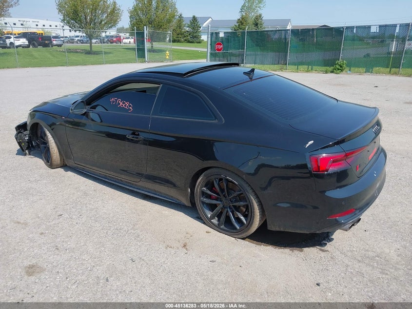 Vin: waur4af51ja033828, lot: 45633912, audi s5 3.0t premium plus 20183