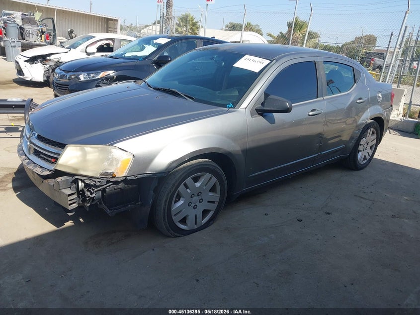 Vin: 1c3cdzab1cn237310, lot: 45634024, dodge avenger se 20122