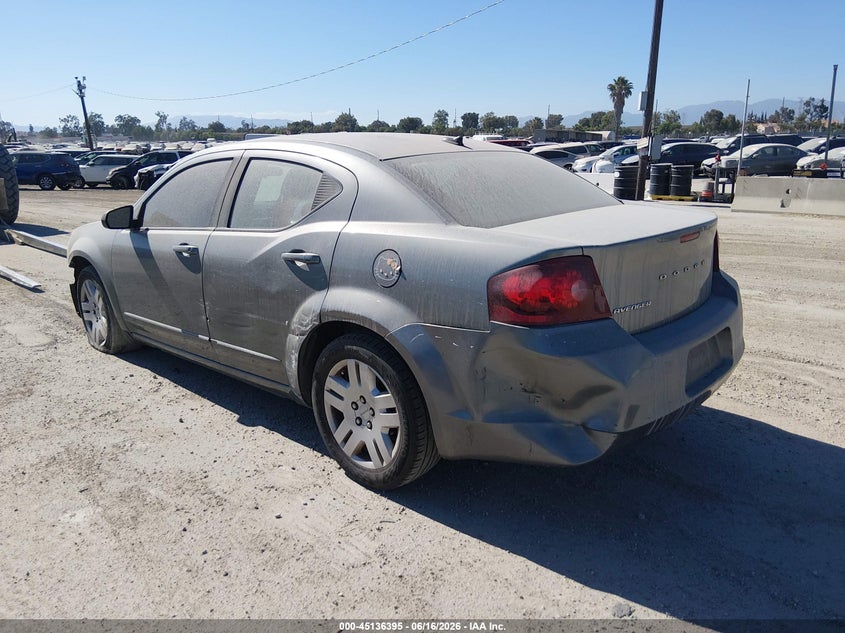 Vin: 1c3cdzab1cn237310, lot: 45634024, dodge avenger se 20123