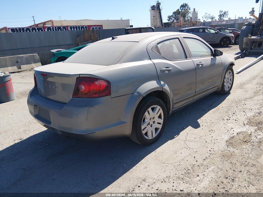 Vin: 1c3cdzab1cn237310, lot: 45634024, dodge avenger se 20124