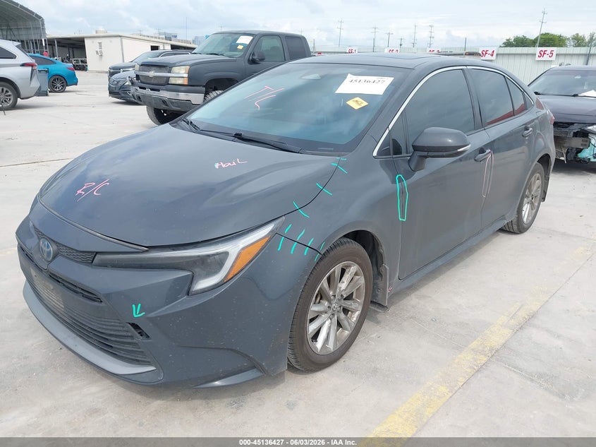 Vin: jtdbcmfe0r3034302, lot: 45634056, toyota corolla hybrid xle 20242