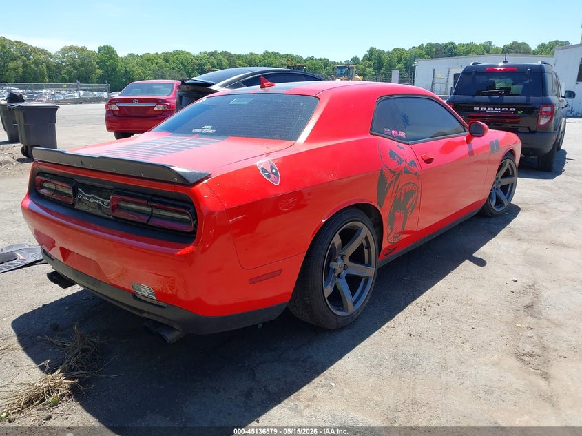 Vin: 2c3cdzag8jh287560, lot: 45634208, dodge challenger sxt 20184