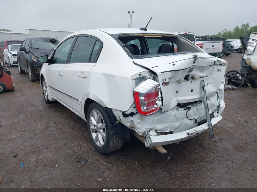 2012 NISSAN SENTRA SEDAN 2.0L I-4 DOHC, VVT, 140HP