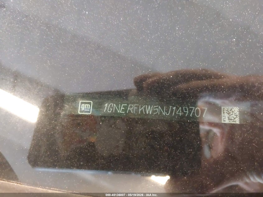 CHEVROLET TRAVERSE 2022 VIN 1GNERFKW5NJ149707