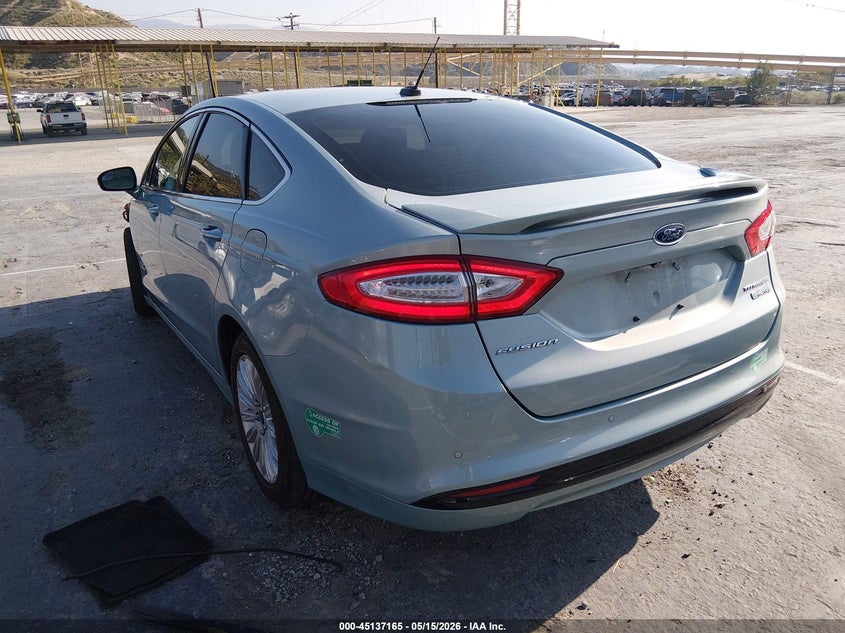 Vin: 3fa6p0su0er330319, lot: 45634794, ford fusion energi titanium 20143