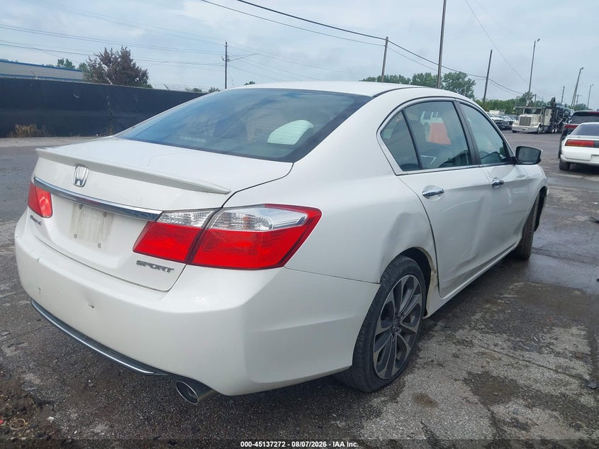 Vin: 1hgcr2f57fa273541, lot: 45634901, honda accord sport 20154