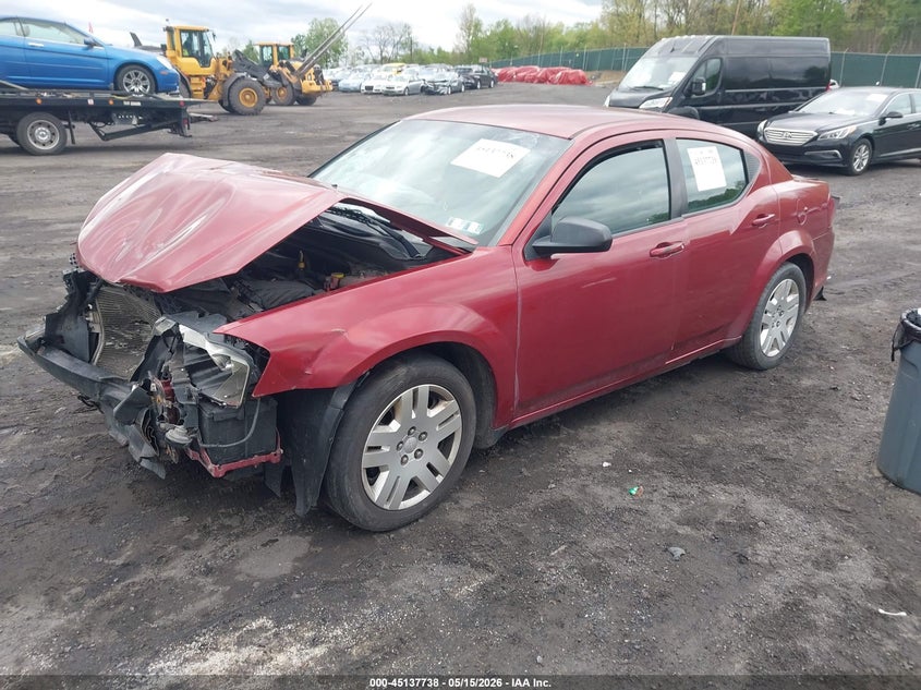 Vin: 1c3cdzab2en169697, lot: 45635367, dodge avenger se 20142