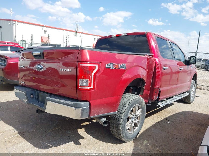 Vin: 1ftew1ep7hkc61643, lot: 45635662, ford f150 supercrew 20174