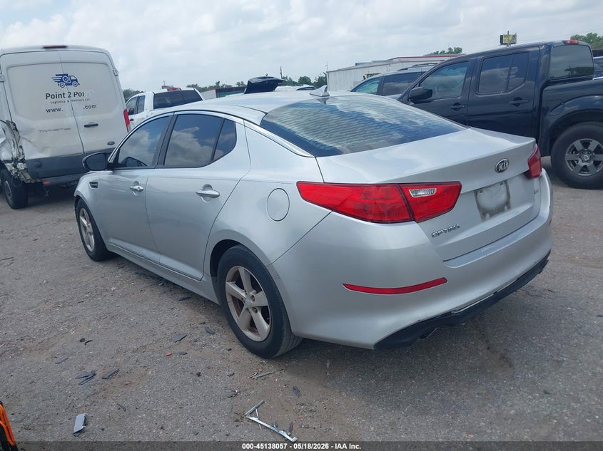 Vin: knagm4a7xe5466256, lot: 45635686, kia optima lx 20143