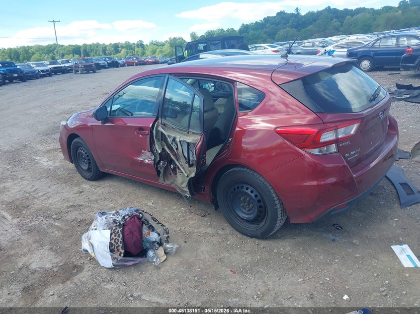 Vin: 4s3gtaa69h3720616, lot: 45635780, subaru impreza 2.0i 20173