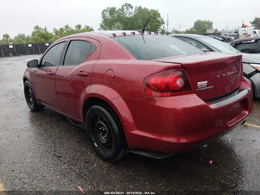 Vin: 1c3cdzab2en218476, lot: 45635850, dodge avenger se 20143