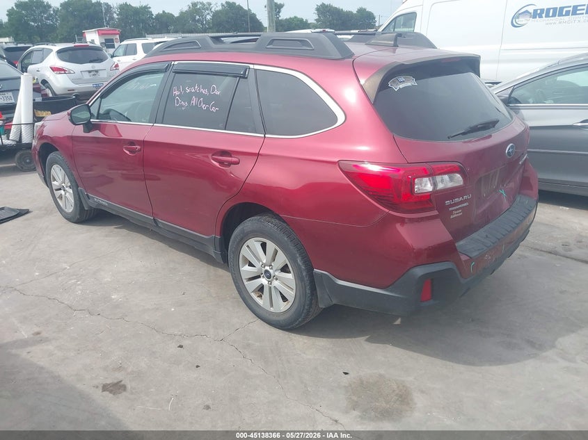 Vin: 4s4bsafc6k3251127, lot: 45635996, subaru outback 2.5i premium 20193