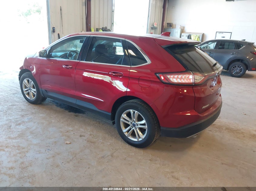 Vin: 2fmtk4j84fbb76975, lot: 45636273, ford edge sel 20153