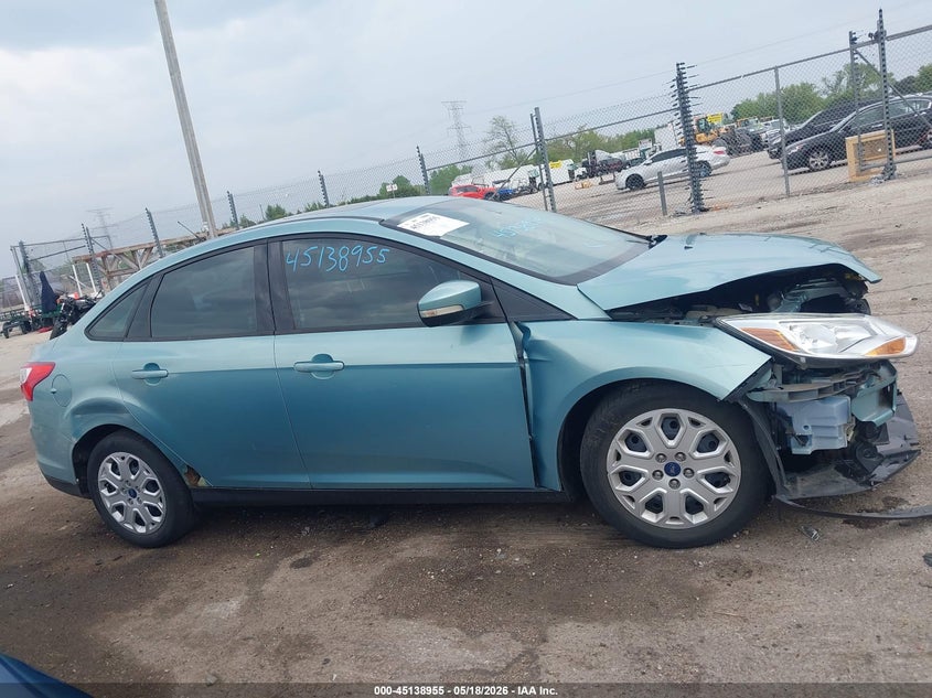 2012 Ford Focus 2.0 Se blue Lot 111045138955 Vin 1FAHP3F27CL271462
