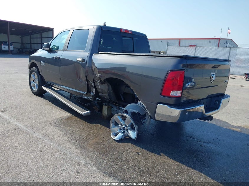 Vin: 1c6rr7lg7hs855364, lot: 45637030, ram 1500 big horn  4x4 5'7 box 20173