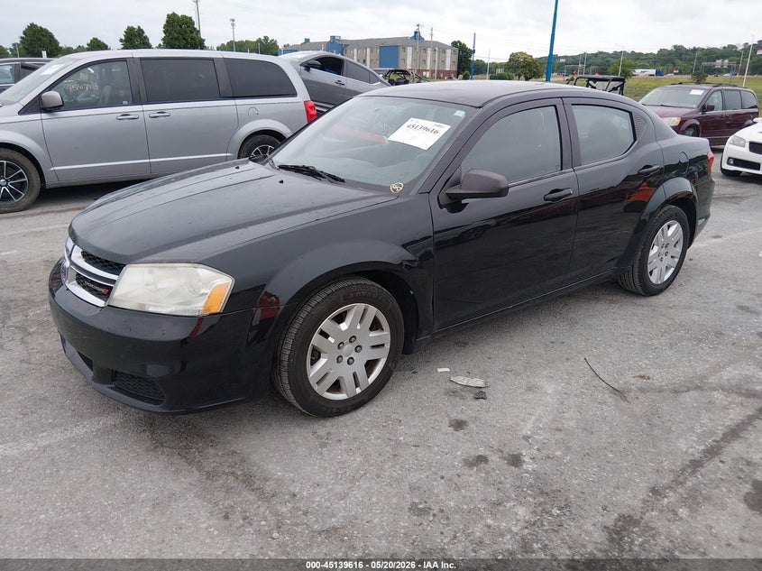 Vin: 1c3cdzab8dn581587, lot: 45637245, dodge avenger se 20132