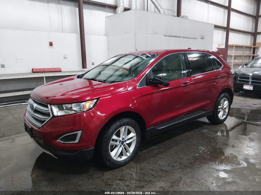 Vin: 2fmpk4j96gbc66608, lot: 45637309, ford edge sel 20162