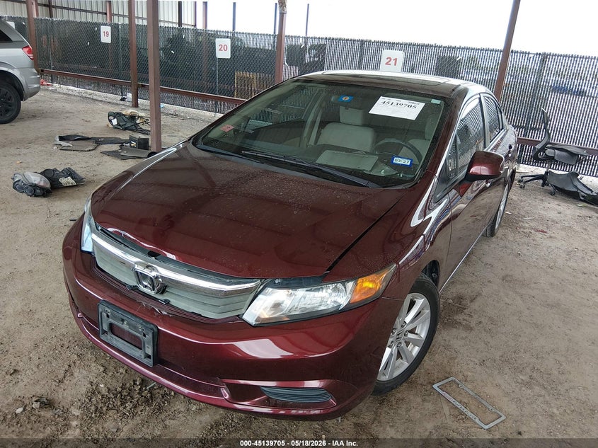 2012 Honda Civic Ex 19XFB2F83CE343877 photo 1