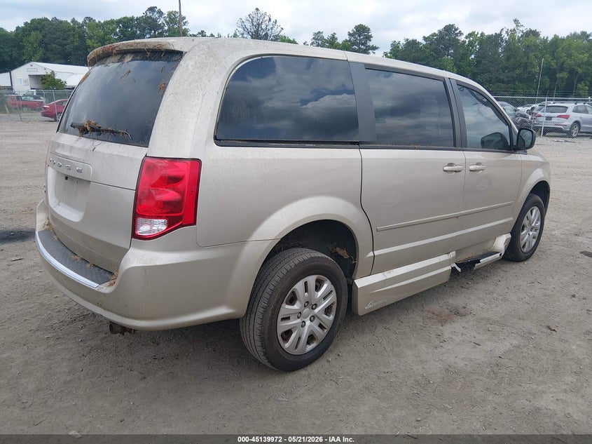Vin: 2c4rdgbg2gr155812, lot: 45637601, dodge grand caravan se 20164