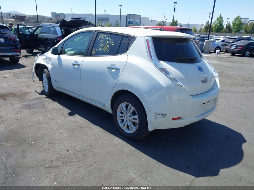 Vin: 1n4az0cp3fc326603, lot: 45637945, nissan leaf s 20153
