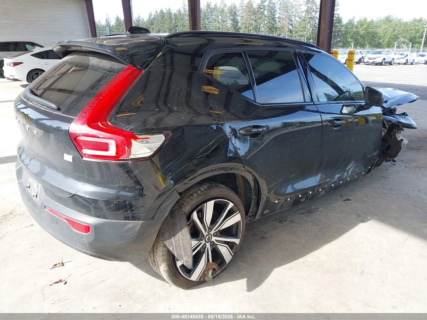 Vin: yv4ed3ur9n2713766, lot: 45638067, volvo xc40 recharge pure electric p8 twin plus 20224
