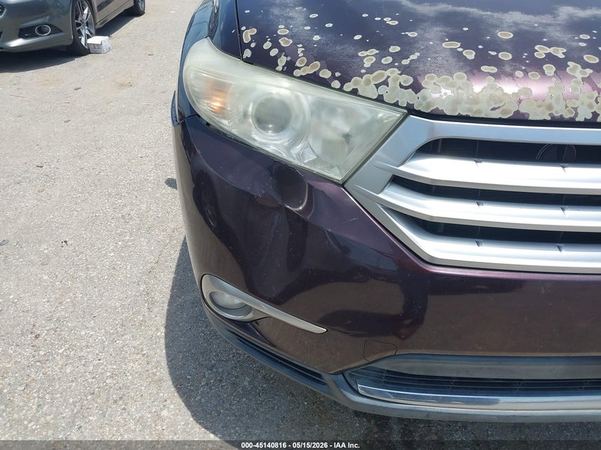 2012 Toyota Highlander 3.5 Limited V6 Purple Lot 111045140816 Vin 5TDYK3EH2CS052969