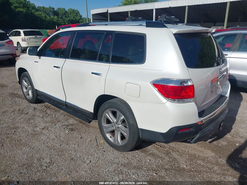 Vin: 5tddk3eh7cs166304, lot: 45639051, toyota highlander limited v6 20123