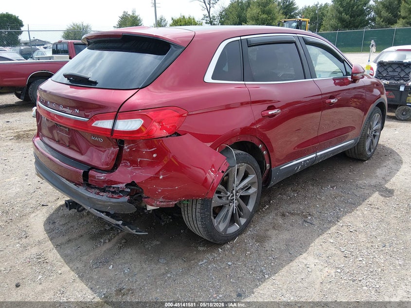 Vin: 2lmpj8lr5jbl11475, lot: 45639220, lincoln mkx reserve 20184