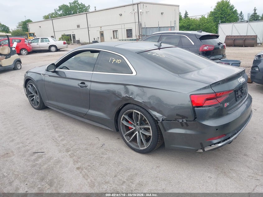 Vin: waup4af55ja001990, lot: 45639349, audi s5 3.0t premium plus 20183
