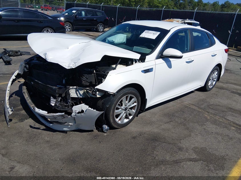 Vin: knagt4l36g5091014, lot: 45639999, kia optima lx 20162