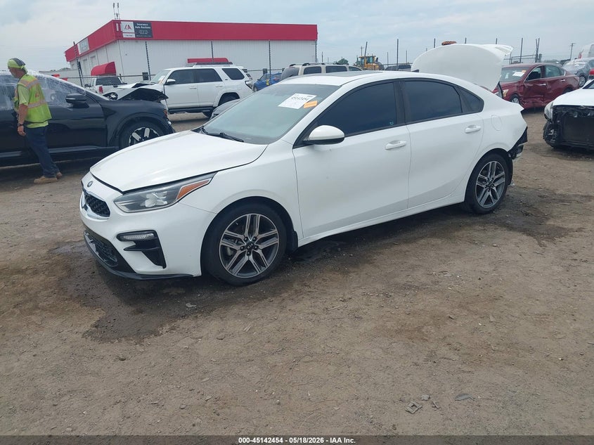 Vin: 3kpf34ad8ke022428, lot: 45640093, kia forte s 20192