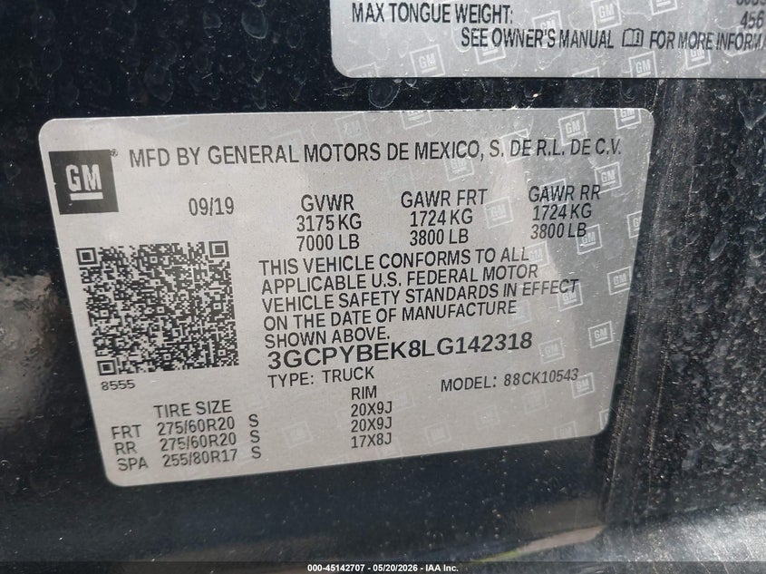 2020 CHEVROLET SILVERADO 1500 4WD SHORT BED CUSTOM — Photo 9
