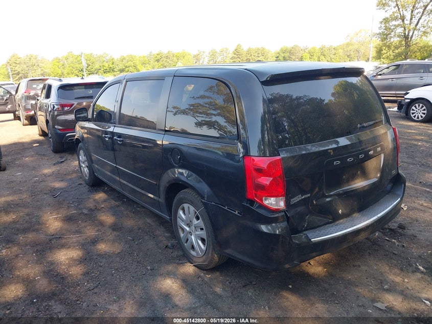 2016 Dodge Caravan 3.6 Se Black Lot 111045142800 Vin 2C4RDGBG4GR152328