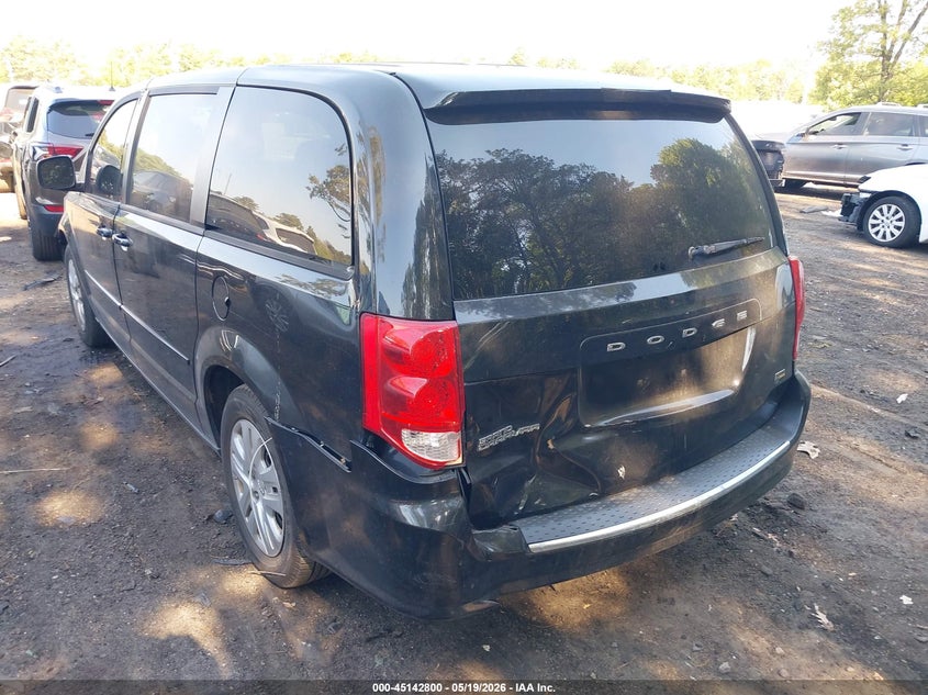 2016 Dodge Caravan 3.6 Se Black Lot 111045142800 Vin 2C4RDGBG4GR152328