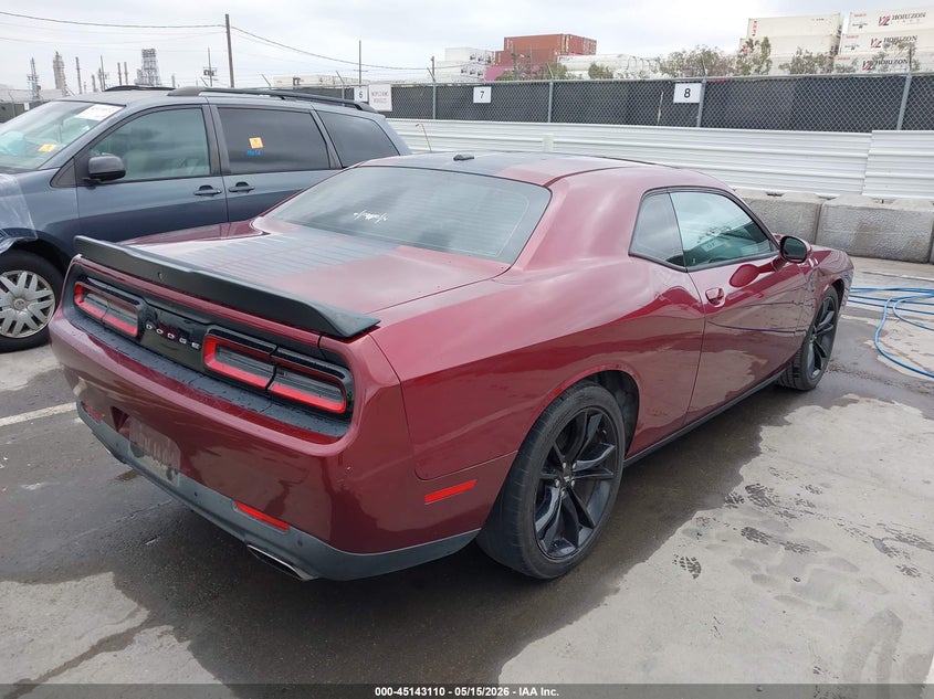 Vin: 2c3cdzag6jh339509, lot: 45640749, dodge challenger sxt 20184