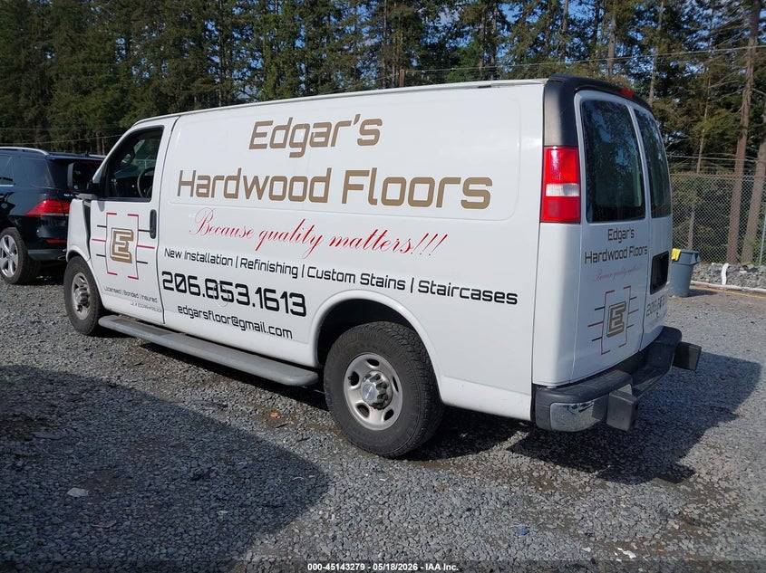 Vin: 1gcwgafg8j1911009, lot: 45640918, chevrolet express 2500 work van 20183