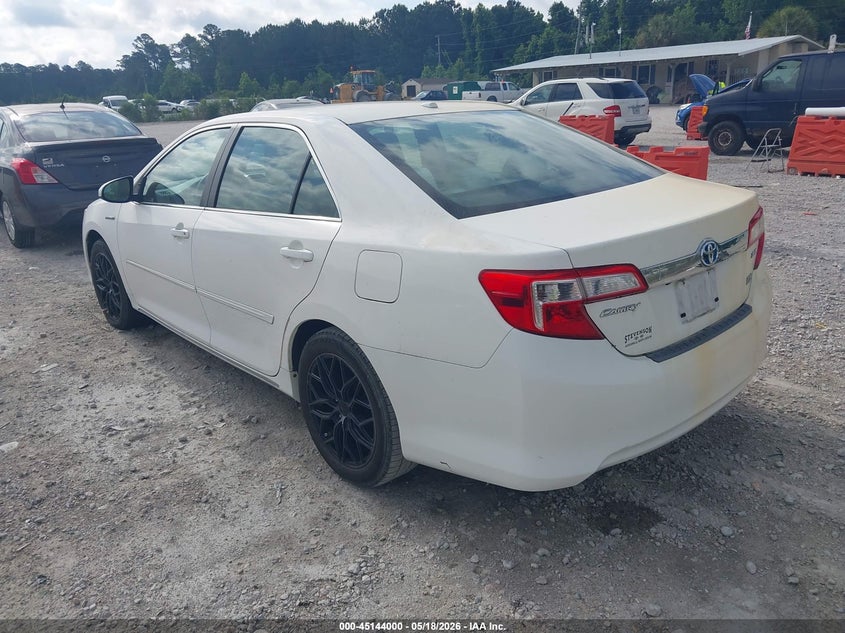 2012 Toyota Camry 2.5 Hybrid Xle white Lot 111045144000 Vin 4T1BD1FK5CU044340