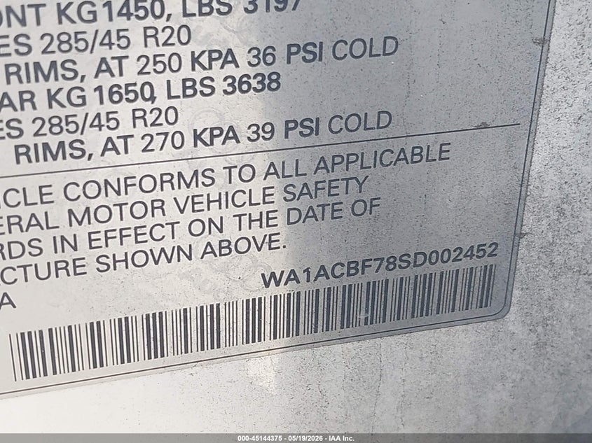 2025 AUDI Q7 PREMIUM 45 TFSI QUATTRO TIPTRONIC — Photo 9