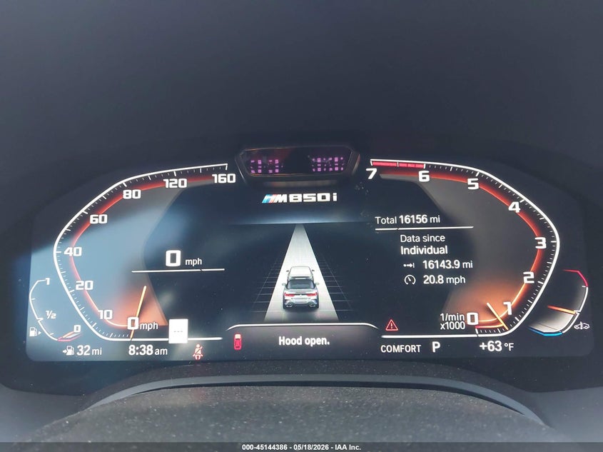 2023 BMW M850I xDrive VIN: WBAFY4C09PCM60124 Lot: 45144386